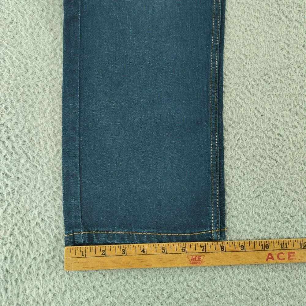 Levi's 505 Jeans Mens 34x32 Blue Medium Wash Straight Leg Zip Fly Stretch New